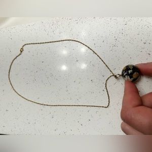 Gemstone Globe 14k necklace
